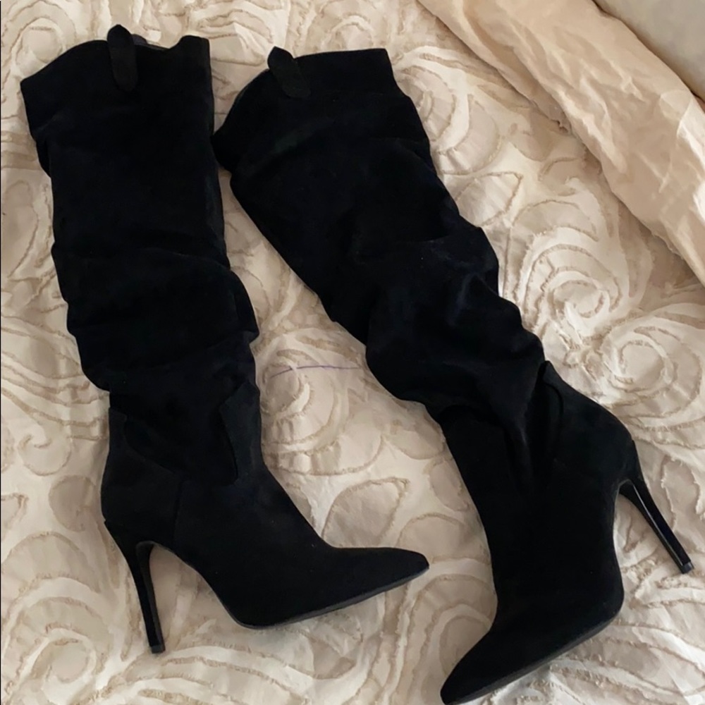 High suede boots- never worn